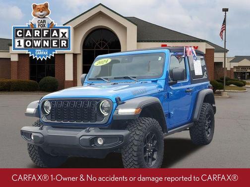 Hydro Blue Pearlcoat 2024 Jeep Wrangler Willys