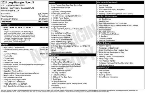 2024 Jeep Wrangler Sport S