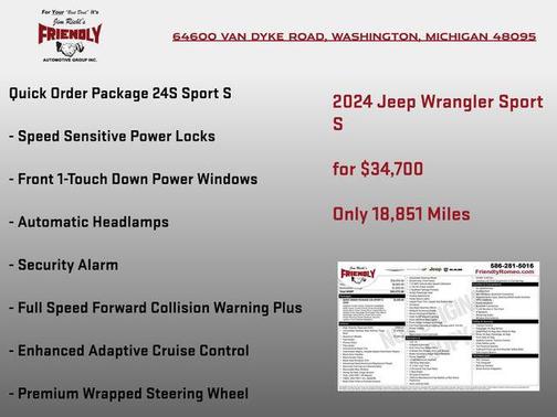 2024 Jeep Wrangler Sport S