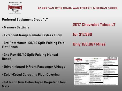 2017 Chevrolet Tahoe LT