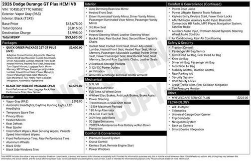 2026 Dodge Durango GT Plus