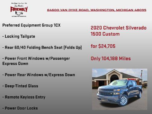 Northsky Blue Metallic 2020 Chevrolet Silverado 1500 Custom