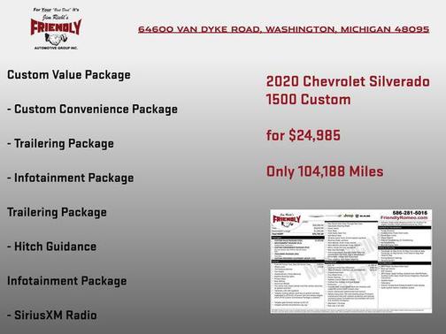 Northsky Blue Metallic 2020 Chevrolet Silverado 1500 Custom