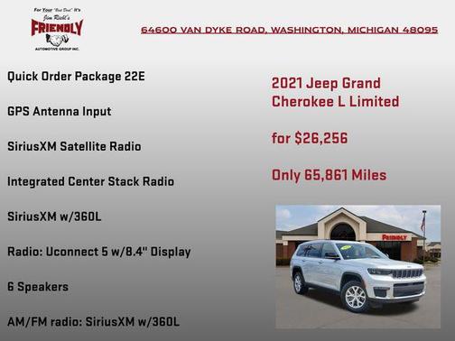 Silver Zynith 2021 Jeep Grand Cherokee L Limited