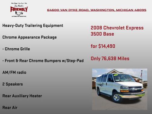 Summit White 2008 Chevrolet Express 3500 Base