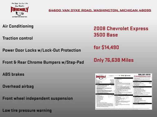 Summit White 2008 Chevrolet Express 3500 Base
