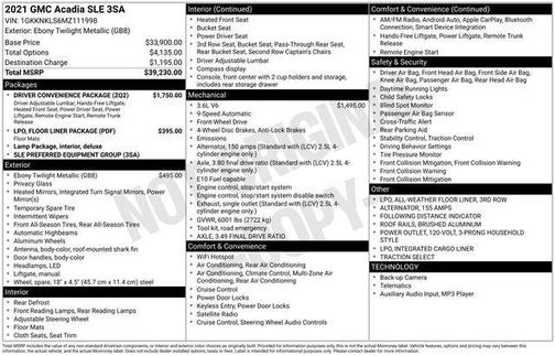 2021 GMC Acadia FWD SLE