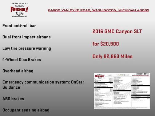2016 GMC Canyon SLT