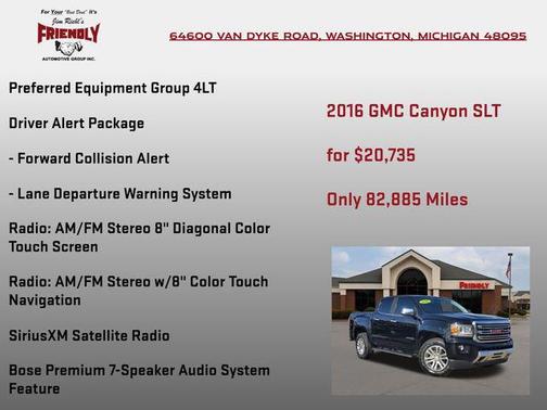 Onyx Black 2016 GMC Canyon SLT
