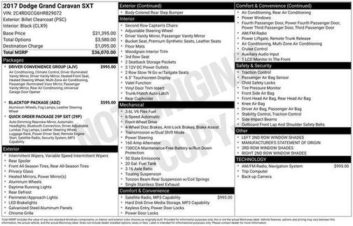 Billet Silver Metallic Clearcoat 2017 Dodge Grand Caravan SXT