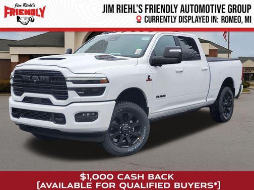 Bright White Clearcoat 2026 RAM 2500 Laramie Crew Cab 4x4 6'4' Box