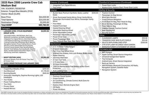 2025 RAM 2500 Laramie Crew Cab 4x4 6'4' Box
