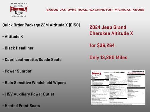 Diamond Black Crystal Pearlcoat 2024 Jeep Grand Cherokee Altitude