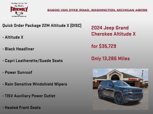 Diamond Black Crystal Pearlcoat 2024 Jeep Grand Cherokee Altitude