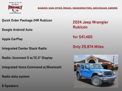 Hydro Blue Pearlcoat 2024 Jeep Wrangler Rubicon