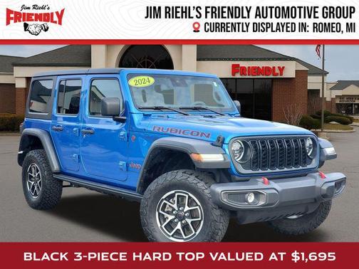 Hydro Blue Pearlcoat 2024 Jeep Wrangler Rubicon