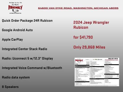 Hydro Blue Pearlcoat 2024 Jeep Wrangler Rubicon