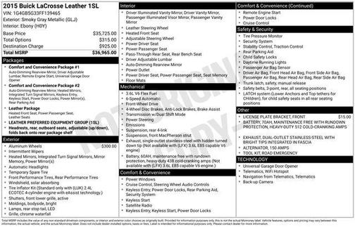 2015 Buick LaCrosse Leather