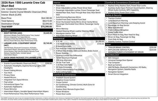 2026 RAM 1500 Laramie