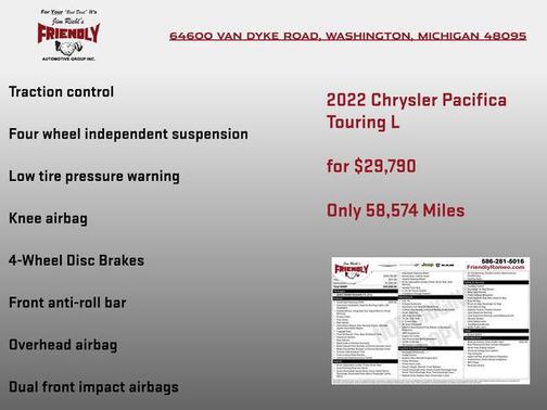 2022 Chrysler Pacifica Touring L