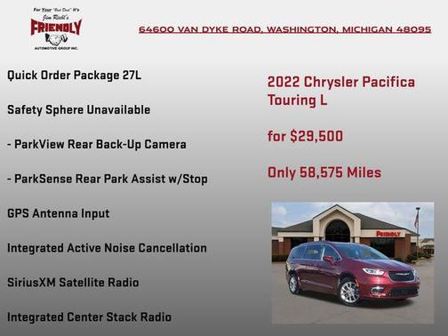 2022 Chrysler Pacifica Touring L