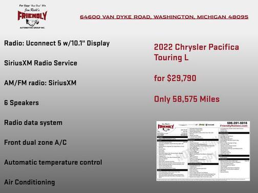 2022 Chrysler Pacifica Touring L