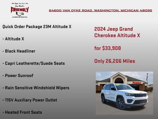 Bright White Clearcoat 2024 Jeep Grand Cherokee Altitude