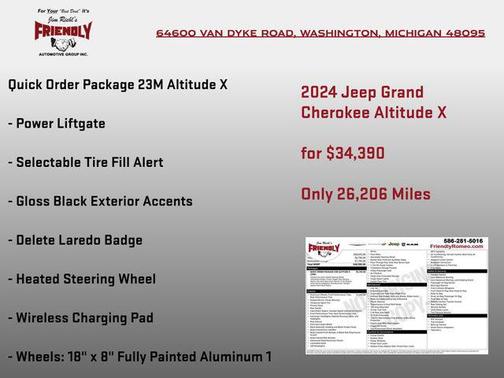 Bright White Clearcoat 2024 Jeep Grand Cherokee Altitude