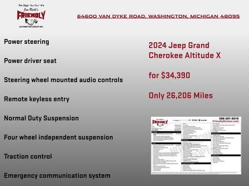 Bright White Clearcoat 2024 Jeep Grand Cherokee Altitude