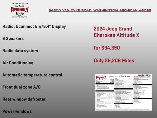Bright White Clearcoat 2024 Jeep Grand Cherokee Altitude
