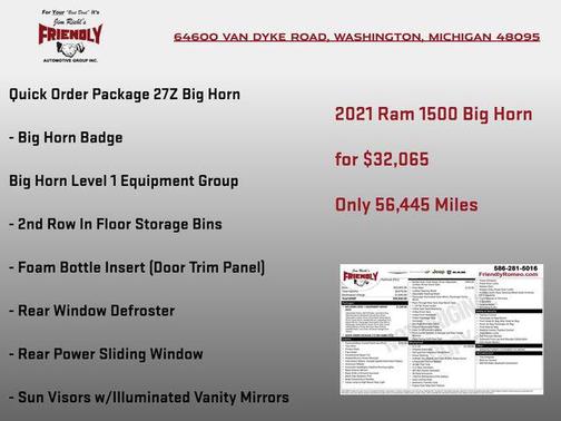 Diamond Black Crystal Pearlcoat 2021 RAM 1500 Big Horn/Lone Star
