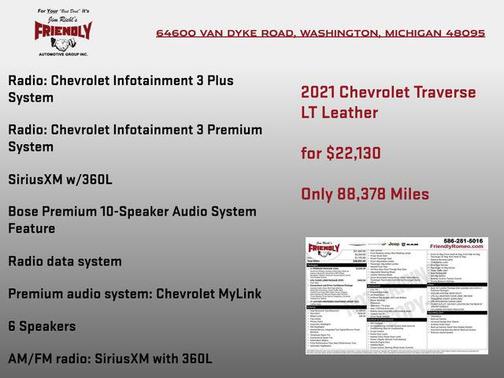 2021 Chevrolet Traverse LT Leather
