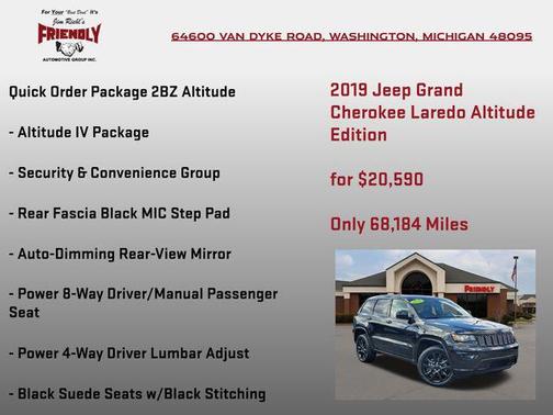 Diamond Black Crystal Pearlcoat 2019 Jeep Grand Cherokee Altitude