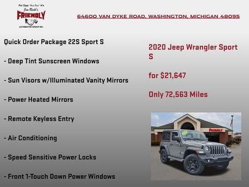 Sting-Gray Clearcoat 2020 Jeep Wrangler Sport S