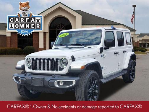 Bright White Clearcoat 2025 Jeep Wrangler 4xe Sahara