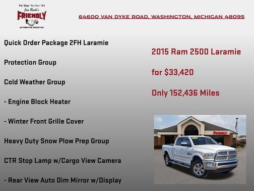 Bright White Clearcoat 2015 RAM 2500 Laramie