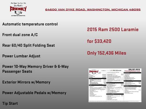 Bright White Clearcoat 2015 RAM 2500 Laramie