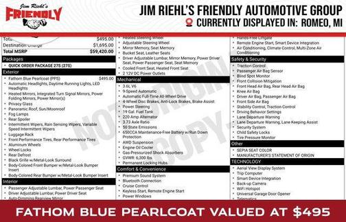 Fathom Blue Pearlcoat 2024 Chrysler Pacifica L