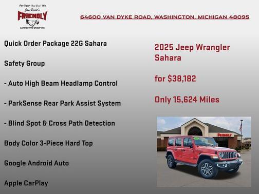 Firecracker Red Clearcoat 2025 Jeep Wrangler 4-Door Sahara 4x4