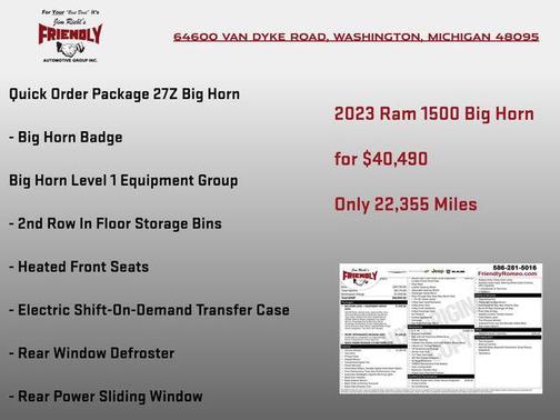 Bright White Clearcoat 2023 RAM 1500 Big Horn/Lone Star
