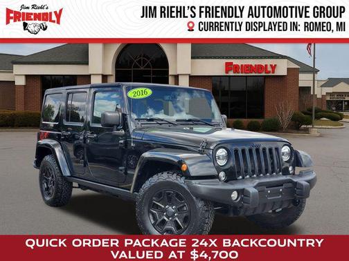 Black Clearcoat 2016 Jeep Wrangler Unlimited Sahara
