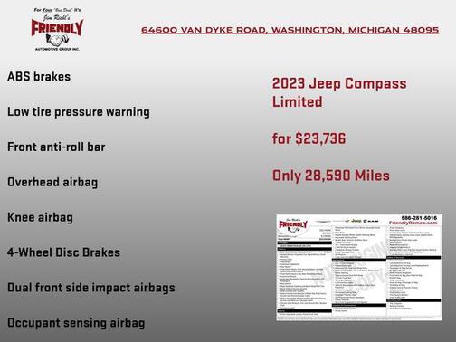 Billet Silver Metallic Clearcoat 2023 Jeep Compass Limited