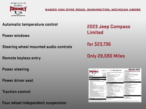 Billet Silver Metallic Clearcoat 2023 Jeep Compass Limited