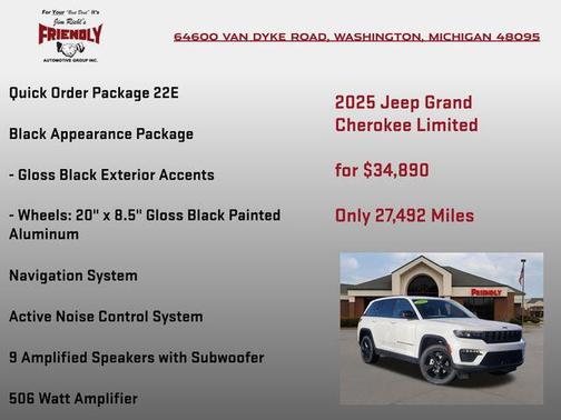 Bright White Clearcoat 2025 Jeep Grand Cherokee Limited