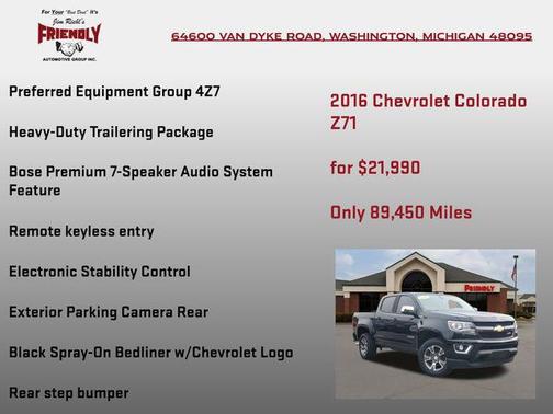 2016 Chevrolet Colorado Z71