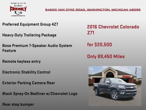 2016 Chevrolet Colorado Z71