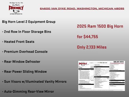 2025 RAM 1500 Big Horn/Lone Star
