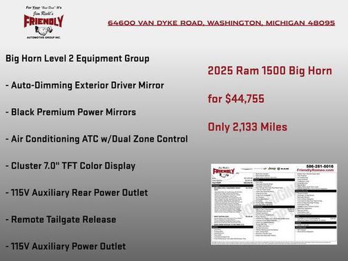 2025 RAM 1500 Big Horn/Lone Star