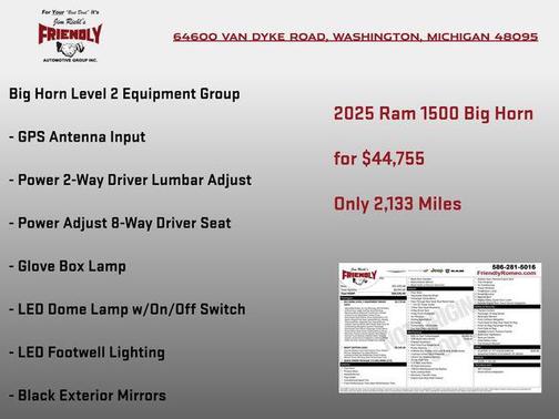 2025 RAM 1500 Big Horn/Lone Star