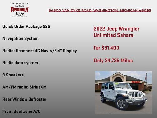 Bright White Clearcoat 2022 Jeep Wrangler Unlimited Sahara